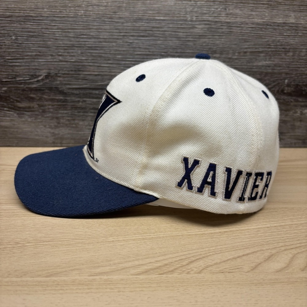 Xavier Musketeers Hat Cap Snap Back One Size Mens Navy NCAA Basketball Reebok - Picture 5 of 12